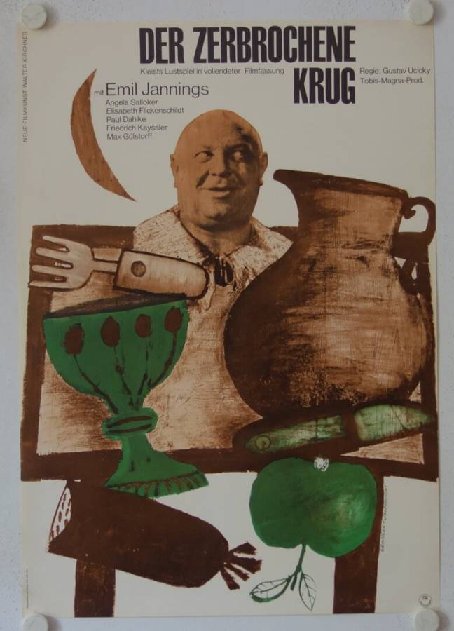 Der zerbrochene Krug originales deutsches Filmplakat (R60s)